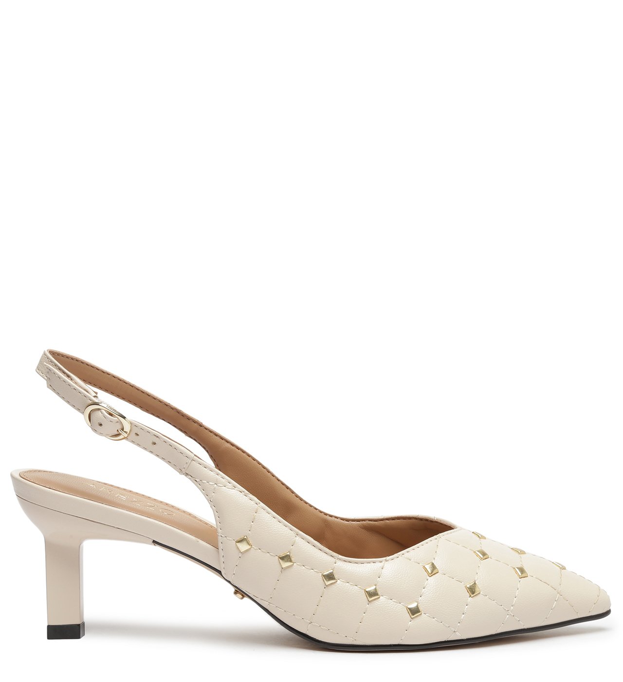 Scarpin Off-White Matelassê Slingback 
